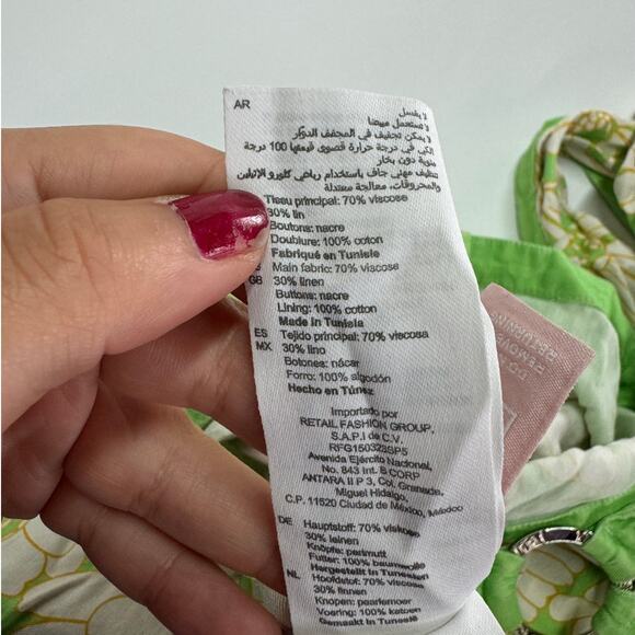 Sandro Dress Womens 36 Small Green Floral Ludmila Cutout Midi Linen Blend - Picture 9 of 15